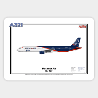 Airbus A321 - Batavia Air (Art Print) Sticker